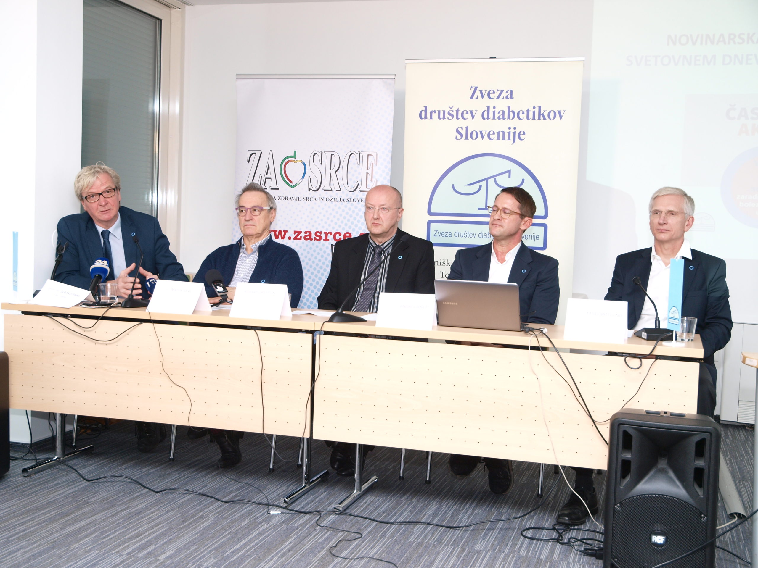 prof. dr. Zlatko Fras , prim. Matija Cevc, Robert Gratton, prof. dr. Andrej Janež, prof. dr. Tadej Battelino